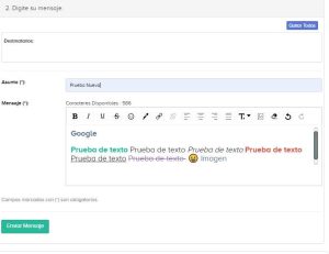 prueba y ajuste de texto