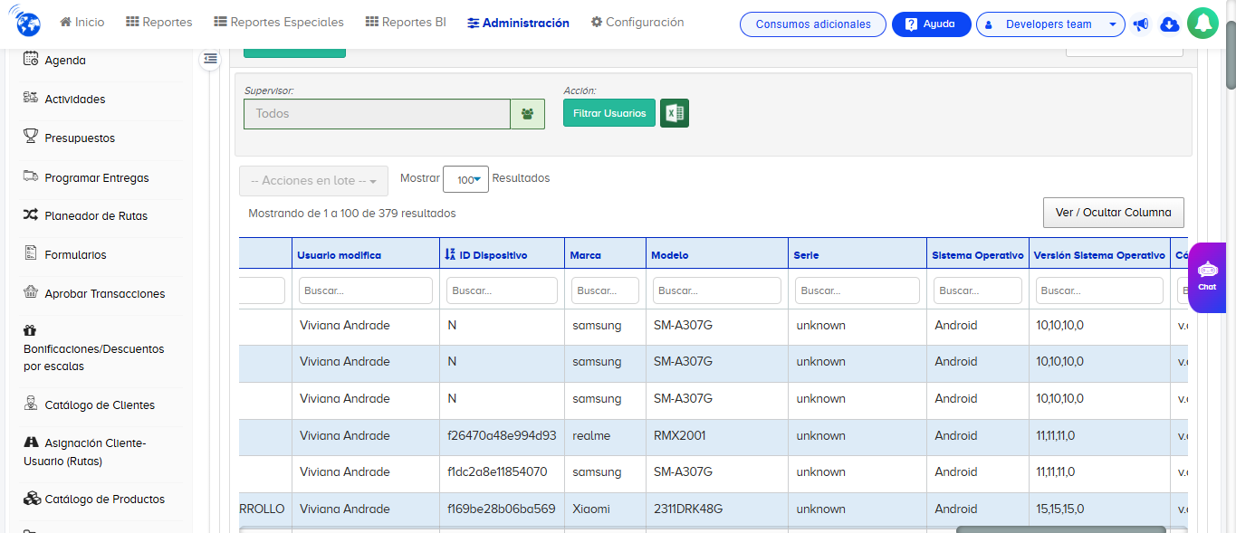 integración de reporte
