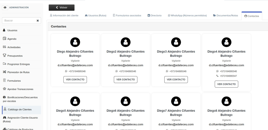 Nueva Gestión Integral de Contactos por Cliente en R-SALES