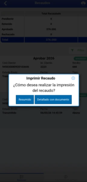 Novedad R-Sales – impresión de cierre diario de recaudos
