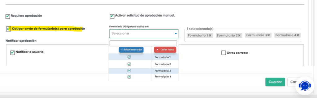 Nueva mejora: Formularios obligatorios para aprobación de clientes prospectos