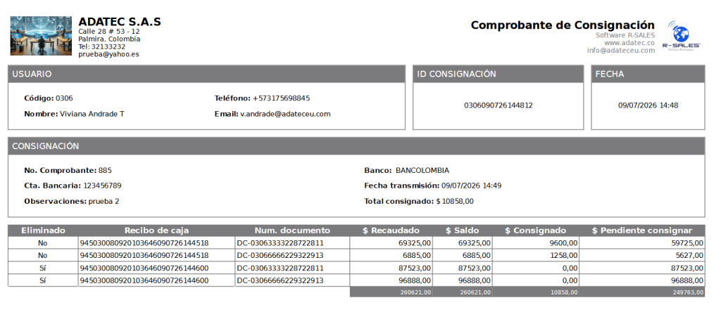 Nueva mejora en reportes de Consignaciones y Recaudos Nueva mejora en reportes de Consignaciones y Recaudos