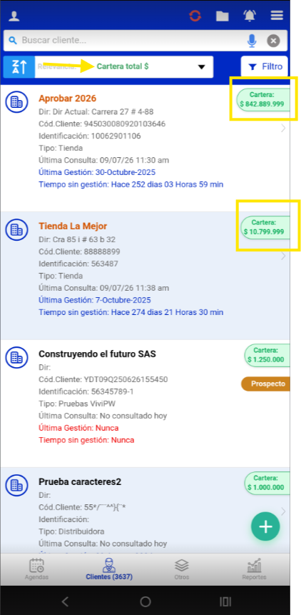 ¡Nueva funcionalidad en la App Móvil R-SALES! Filtros avanzados en el panel de clientes