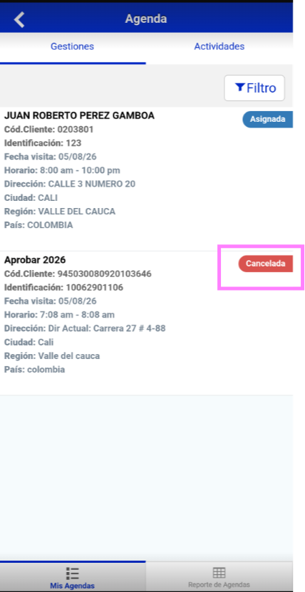 ¡Nueva actualización en R-Sales Móvil: Reporte "Consultar Agenda" más ágil, visual e intuitivo!