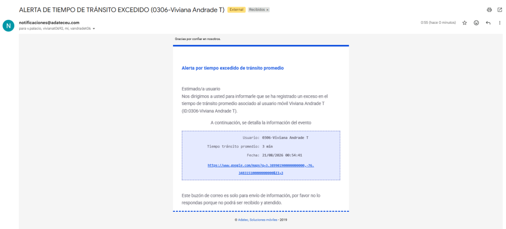 Nueva Funcionalidad: Control y Alertas de Tiempos de Visita y Desplazamiento