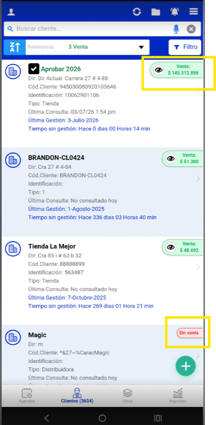 Nuevos Filtros Avanzados en el Panel de Clientes para la App Móvil