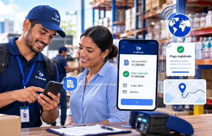 Cómo organizar el proceso de cobros y recaudos en campo sin perder el control Operación conectada para mejorar el proceso de cobros y recaudos con R-SALES