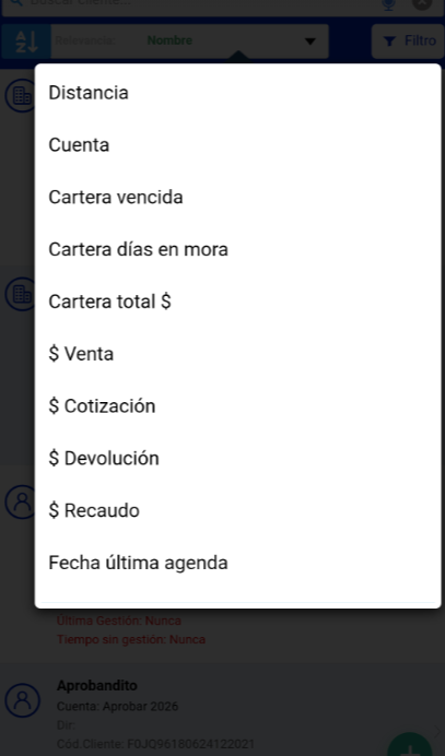 Nuevos Filtros Avanzados en el Panel de Clientes para la App Móvil