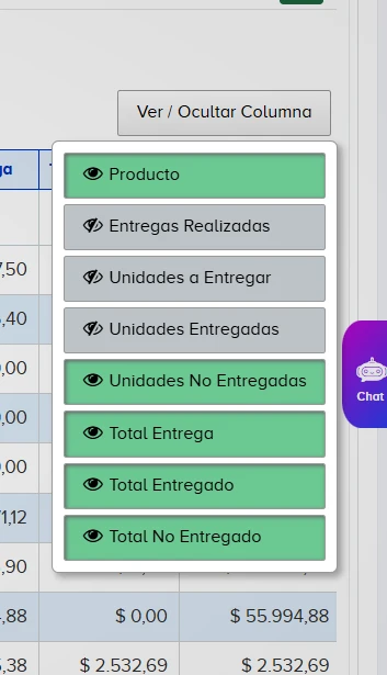 Novedad R-Sales: Nueva vista por Producto y Usuario-Producto en el Reporte de Seguimiento a Entregas