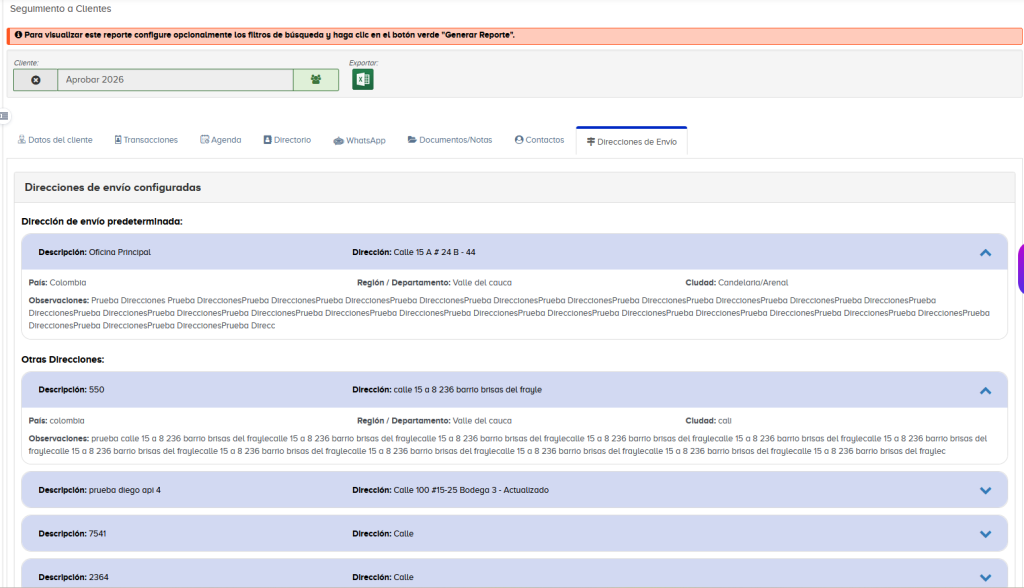 ¡Nueva Funcionalidad en R-SALES! Gestión de Múltiples Direcciones de Envío por Cliente