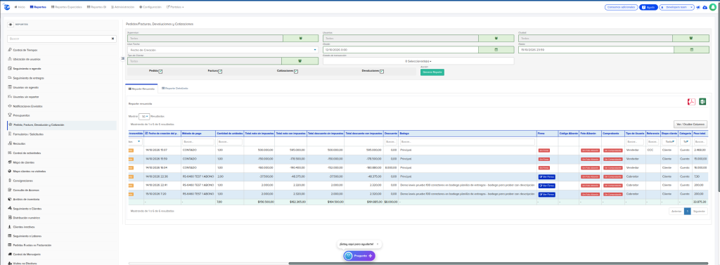 ¡Nueva funcionalidad en R-SALES! Visualización de Peso Unitario y Total en Reportes y Aprobación de Transacciones