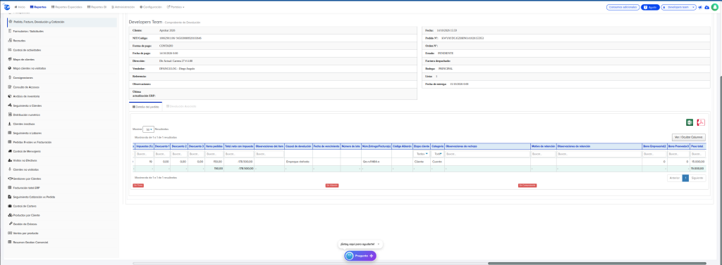 ¡Nueva funcionalidad en R-SALES! Visualización de Peso Unitario y Total en Reportes y Aprobación de Transacciones