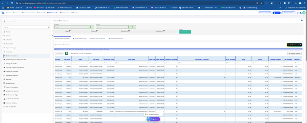 ¡Nueva funcionalidad en R-SALES! Visualización de Peso Unitario y Total en Reportes y Aprobación de Transacciones