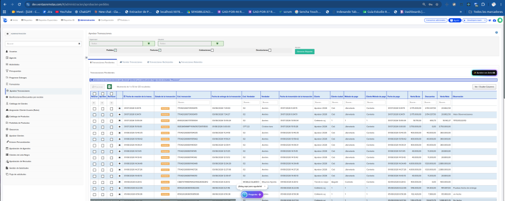 ¡Nueva funcionalidad en R-SALES! Visualización de Peso Unitario y Total en Reportes y Aprobación de Transacciones